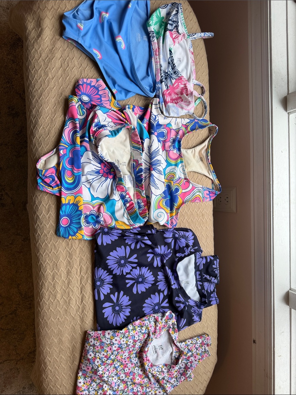 Girls GAP Bundle of Large and Extra Large Girls Gap Floral Swimsuits